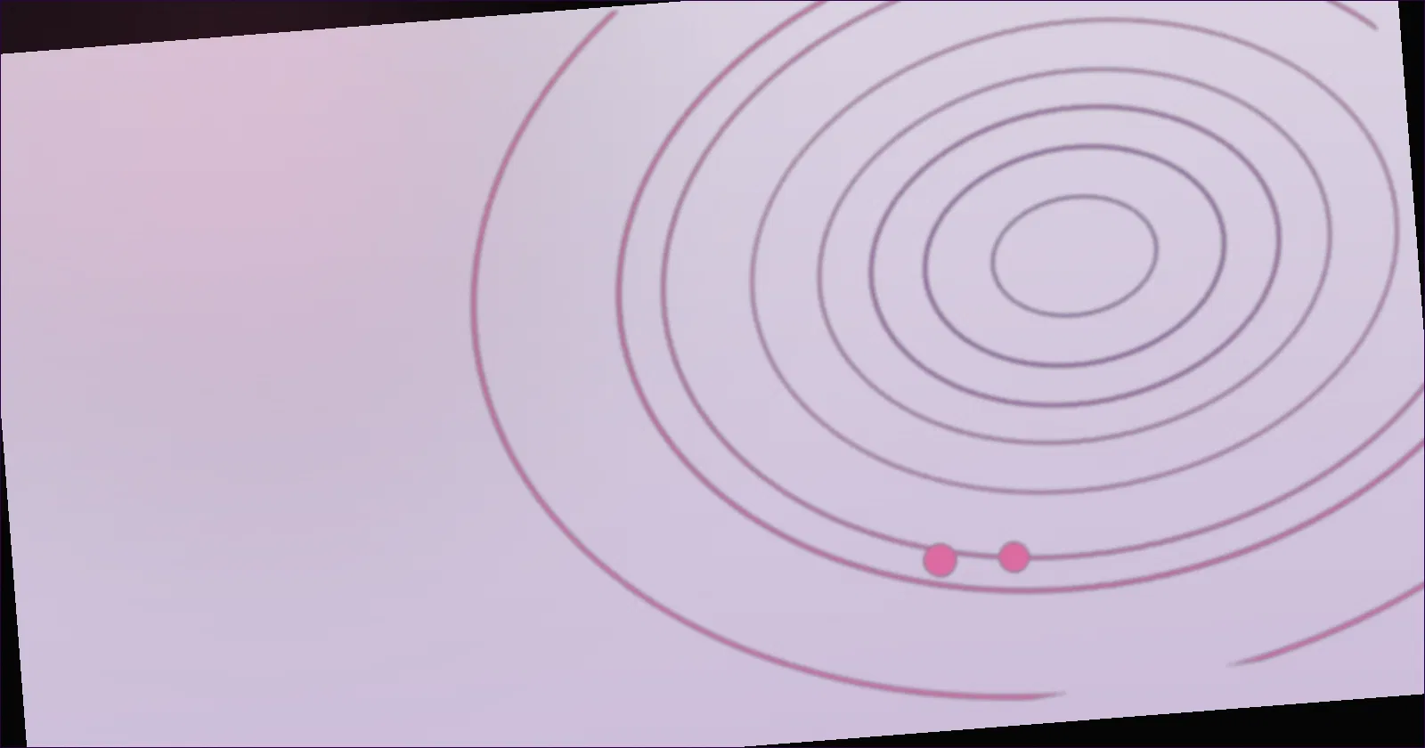 a glowing circle slowly closing in toward the center of a map